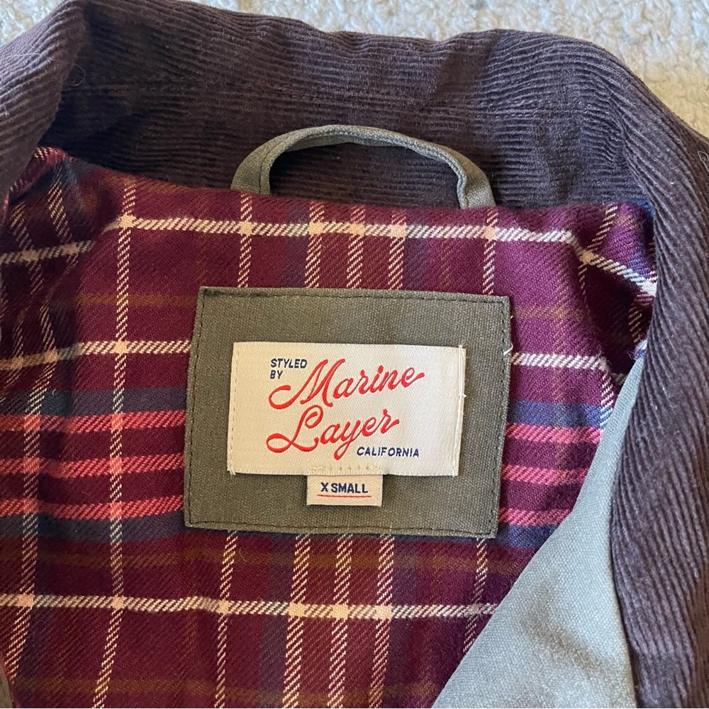 Marine Layer Khaki and Dark Brown Utility Jacket - worn ONCE - Picture 8 of 13